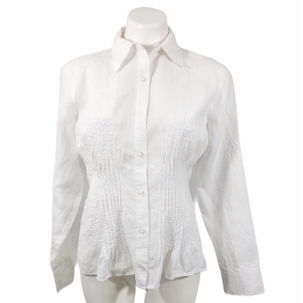 Ecologie White Linen Tailored Blouse